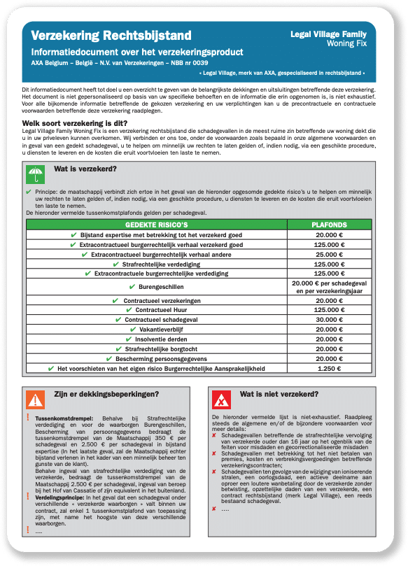 assurance protection juridique famille habitation fiche produit