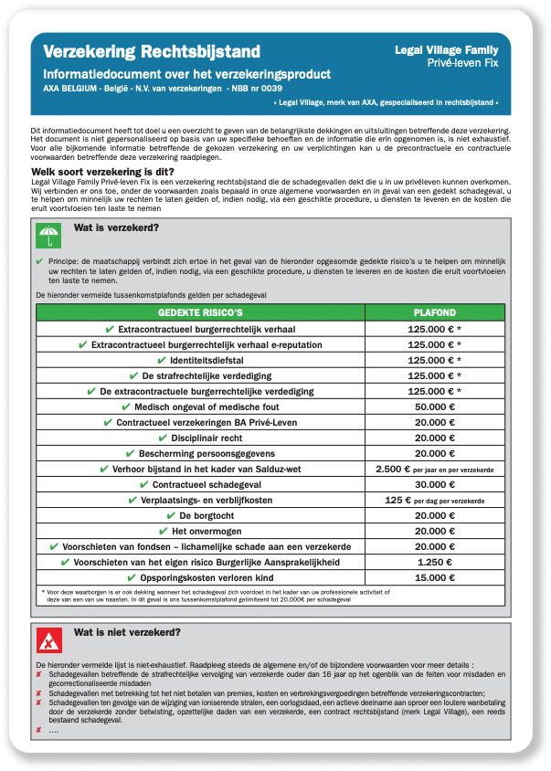 assurance protection juridique famille vie privée fiche produit