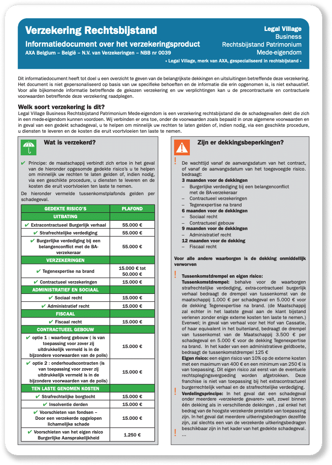 assurance protection juridique patrimoine business copropriété